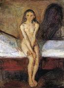 Edvard Munch Puberty oil painting